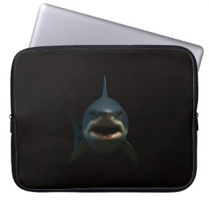 Black 4 Luxe Laptop Sleeve, Great White Shark Sleeve