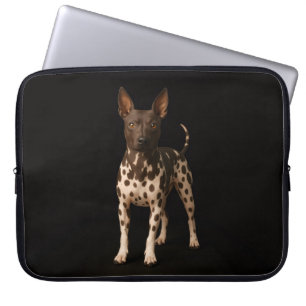Black 4 Luxe Laptop Sleeve, Hairless Terrier Dog Laptop Sleeve