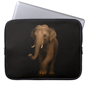 Black 4 Luxe Laptop Sleeve, Indian Elephant Laptop Sleeve