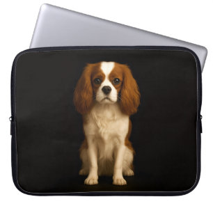 Black 4 Luxe Laptop Sleeve, Sweet Cavalier Spaniel Laptop Sleeve