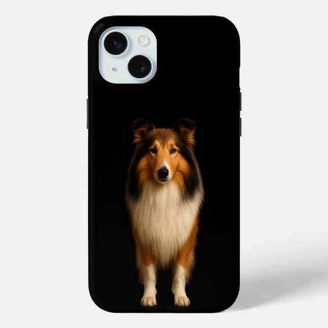 Black 4 Luxe, Loyal Collie Dog iPhone 15 Plus Case-Mate iPhone Case (Back)