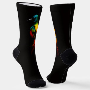Black 4 Luxe Men sustainable socks Rainbow Bird