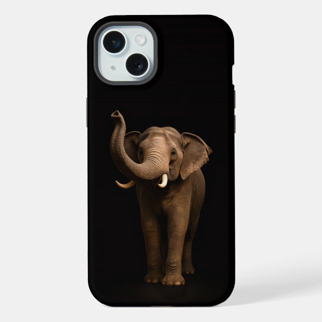 Black 4 Luxe, Mighty Elephant iPhone 15 Plus Case (Back)