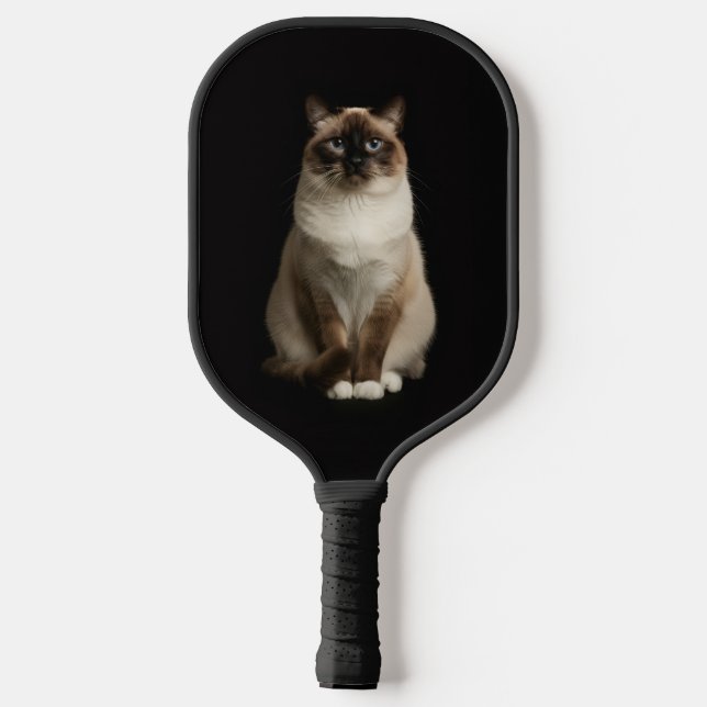 Black 4 Luxe Pickleball Paddle, Birmanese Cat Paddle (Back)