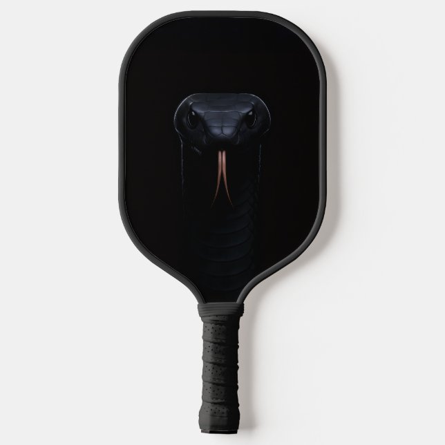 Black 4 Luxe Pickleball Paddle, Black Mamba Snake Paddle (Back)