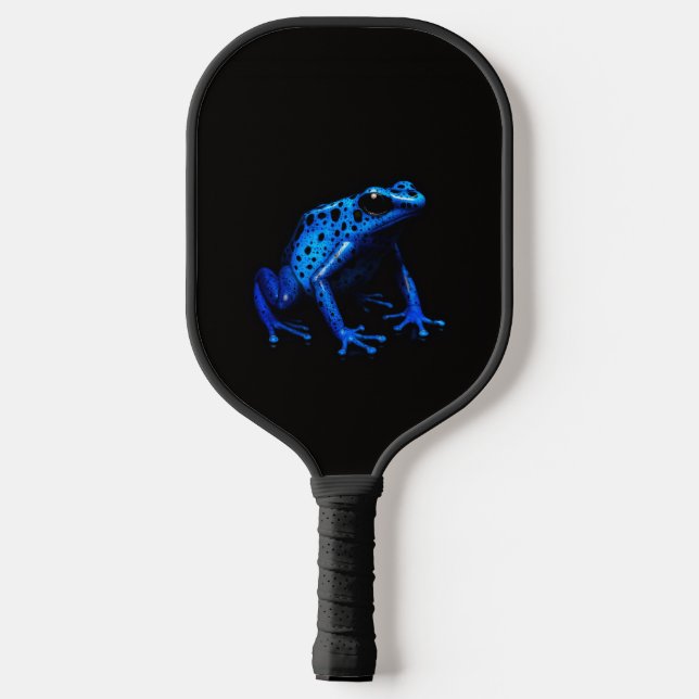 Black 4 Luxe Pickleball Paddle, Blue Frog Paddle (Back)