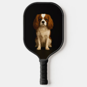 Black 4 Luxe Pickleball Paddle, Cavalier Spaniel Paddle