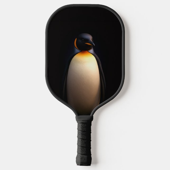 Black 4 Luxe Pickleball Paddle, Emperor Penguin Paddle (Back)