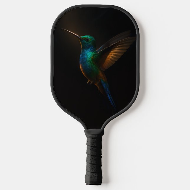 Black 4 Luxe Pickleball Paddle, Flying Hummingbird Pickleball Paddle (Back)