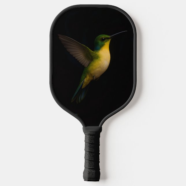 Black 4 Luxe Pickleball Paddle, Flying Hummingbird Pickleball Paddle (Back)
