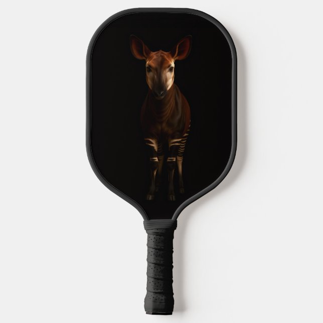 Black 4 Luxe Pickleball Paddle, Forest Okapi Paddle (Back)