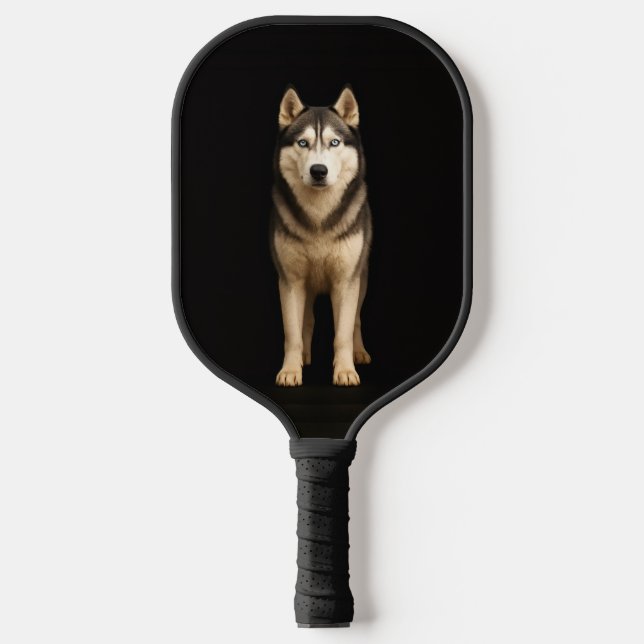 Black 4 Luxe Pickleball Paddle, Icy Elite Husky Paddle (Front)