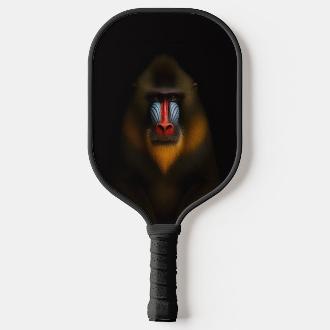 Black 4 Luxe Pickleball Paddle, Mandrill Monkey Pickleball Paddle (Back)