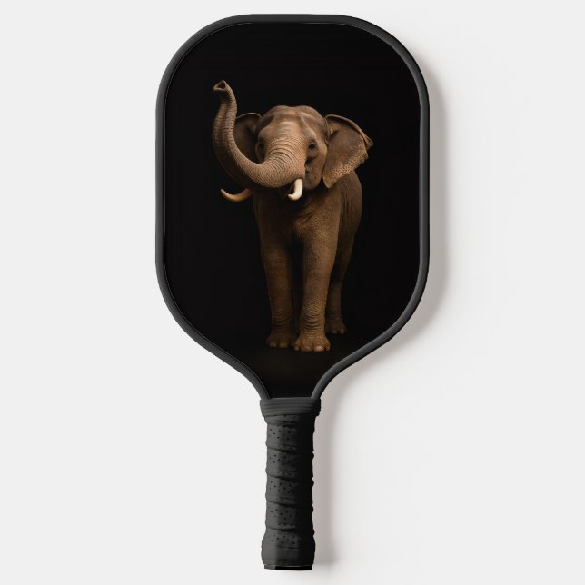 Black 4 Luxe Pickleball Paddle, Mighty Elephant Pickleball Paddle (Back)