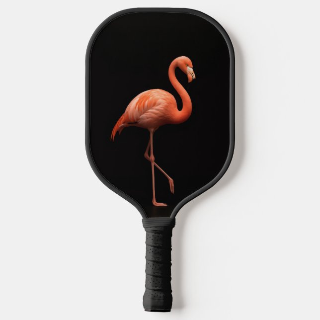Black 4 Luxe Pickleball Paddle, Pink Flamingo Paddle (Back)