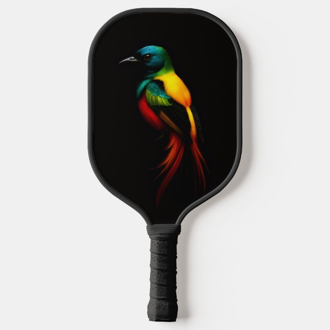 Black 4 Luxe Pickleball Paddle, Rainbow Bird Pickleball Paddle (Back)
