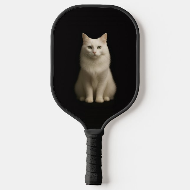 Black 4 Luxe Pickleball Paddle, Turkish Angora Cat Paddle (Back)