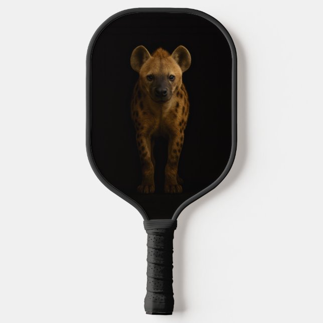 Black 4 Luxe Pickleball Paddle, Wild Spotted Hyena Paddle (Back)