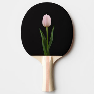 Black 4 Luxe ping pong paddle, Blush Pink Tulip Paddle