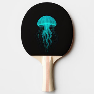 Black 4 Luxe ping pong paddle, Green Jellyfish Ping Pong Paddle