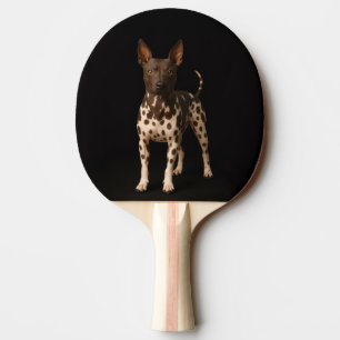 Black 4 Luxe ping pong paddle, Hairless Terrier Paddle