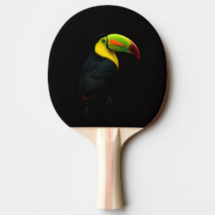 Black 4 Luxe ping pong paddle, Keel Billed Tucan Paddle