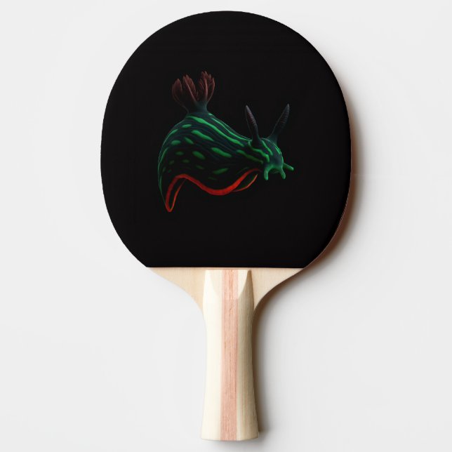 Black 4 Luxe ping pong paddle, Neon Sea Slug Ping Pong Paddle (Back)