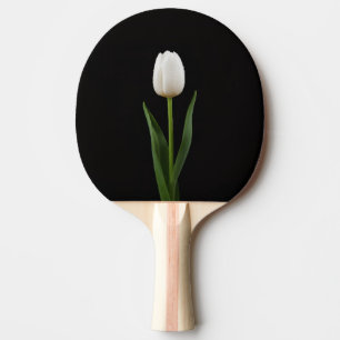 Black 4 Luxe ping pong paddle, Pearl White Tulip Paddle