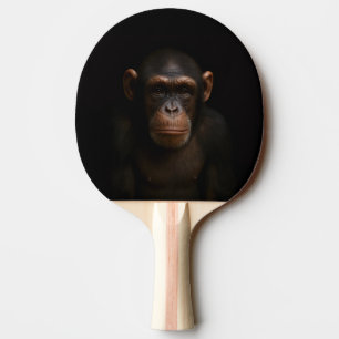 Black 4 Luxe ping pong paddle, Serene Chimpanzee Paddle