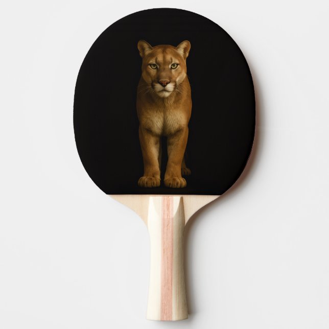 Black 4 Luxe ping pong paddle, Silent Prime Puma Paddle (Front)