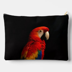 Black 4 Luxe Print Cut Sew Bag with Scarlet Parrot