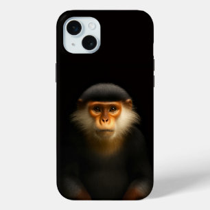 Black 4 Luxe, Red Douc Langur iPhone 15 Mini Case