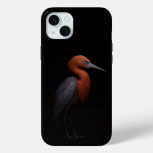 Black 4 Luxe, Reddish Egret iPhone 15 Plus Mini Case