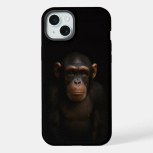Black 4 Luxe, Serene Chimpanzee iphone 15 Plus Case