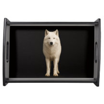 Black 4 Luxe serving tray, Ivory Arctic Wolf
