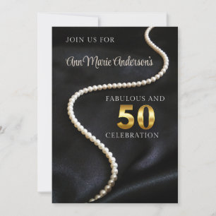 Black 50 and Fabulous Invitation