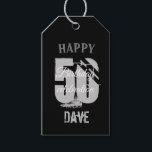 Black 50th Any Age Birthday Thank You  Gift Tags<br><div class="desc">Black 50th Any Age Birthday Thank You Gift Tag</div>