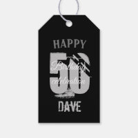 Black 50th Any Age Birthday Thank You 