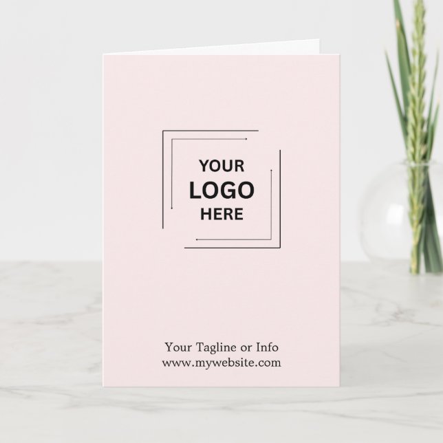 Black 5x7 Folded Business Logo Greeting Card (Front)