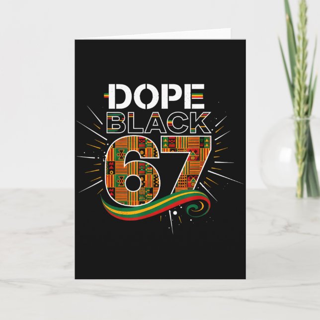 Black 67 Black History Month Six Seven Meme  Card (Front)