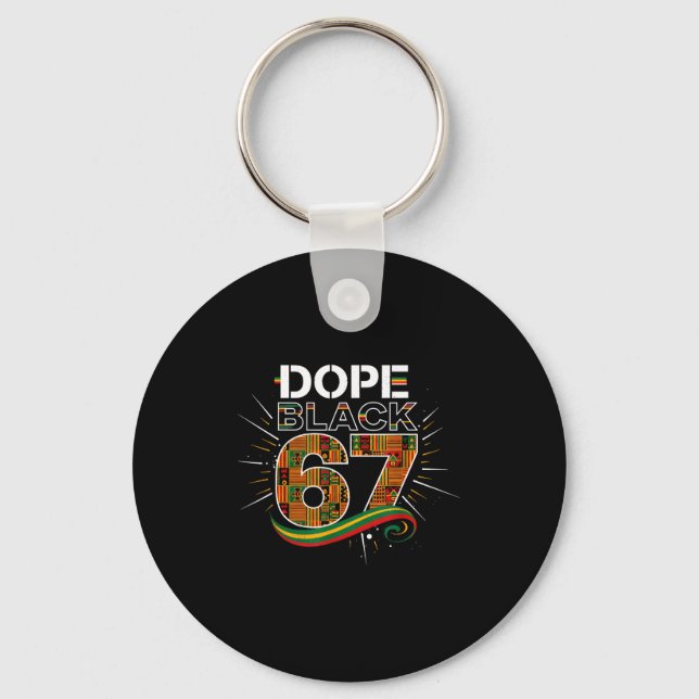 Black 67 Black History Month Six Seven Meme  Key Ring (Front)