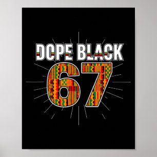 Black 67 Black History Month Six Seven Meme Poster