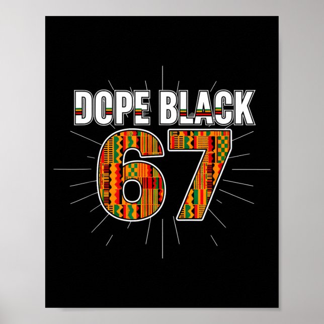 Black 67 Black History Month Six Seven Meme  Poster (Front)