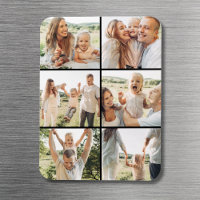 Black 6 Photo Collage Custom Modern Simple 