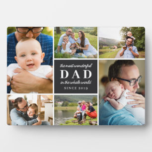 Black 6 Photos Most Wonderful Dad Father's Day Plaque