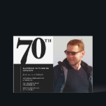 Black 70th birthday invitations Elegant Chic<br><div class="desc">Black 70th birthday invitations Elegant Chic</div>