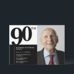 Black 90th birthday invitations Elegant Chic<br><div class="desc">Black 90th birthday invitations Elegant Chic</div>