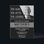 Black 90th birthday invitations The Man The Legend<br><div class="desc">Black 90th birthday invitations The Man The Legend Simple Elegant</div>