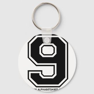 Black 9 key ring
