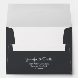 Black  A7 Envelope minimalist & in inviting tone